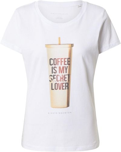 EINSTEIN & NEWTON T-shirt 'coffee' - Weiß