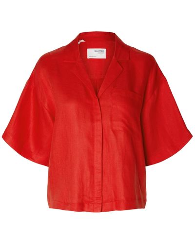 SELECTED Bluse 'lyra' - Rot