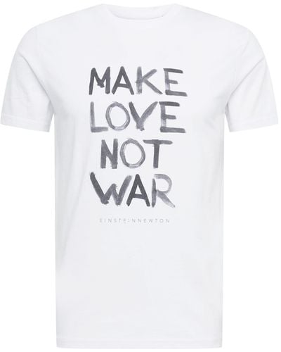 EINSTEIN & NEWTON T-shirt 'no war' - Weiß