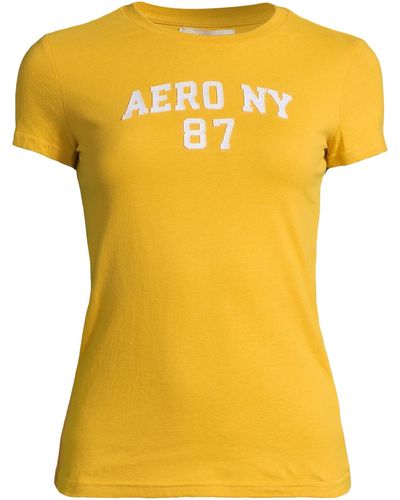 Aéropostale T-shirt 'ny 87' - Gelb