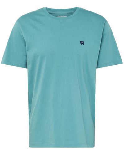 Wrangler T-shirt 'sign off' - Blau