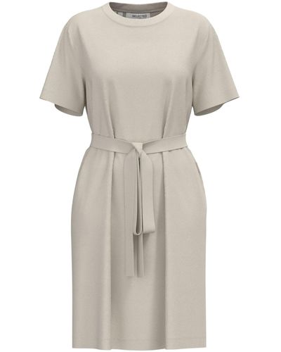 SELECTED Kleid 'essential' - Natur