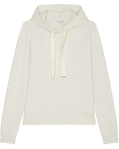 Marc O' Polo Rundhalspullover Sweatshirt, hood, long sleeve - Weiß