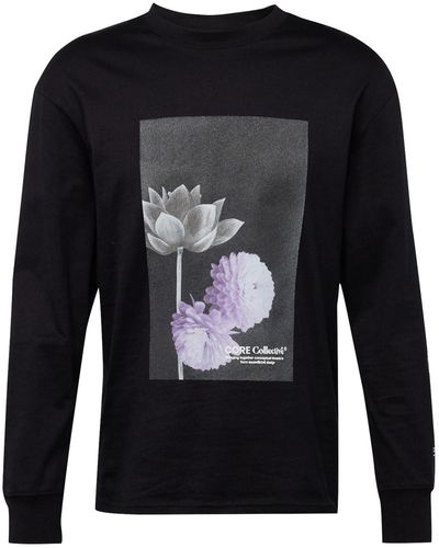 Jack & Jones Shirt 'flower' - Schwarz