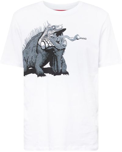 HUGO T-shirt 'dibeach' - Weiß