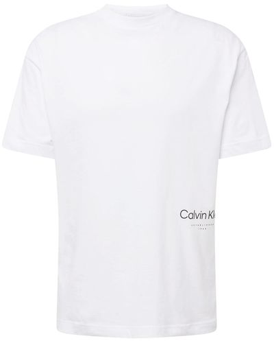 Calvin Klein T-shirt 'off placement' - Weiß