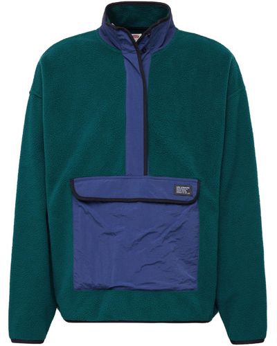 Levi's Pullover 'polar fleece mock neck sweatshirt' - Grün