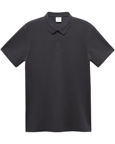 Mango Poloshirt 'ezequi' - Schwarz