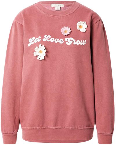 Oasis Sweatshirt 'let love grow' - Pink