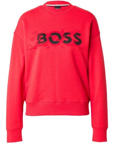 BOSS Sweatshirt 'econa' - Rot