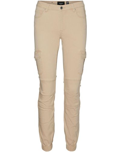 Vero Moda Slim-fit-Jeans (1-tlg) Plain/ohne Details - Natur