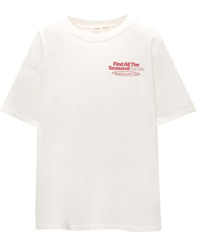 Pull&Bear T-shirt - Weiß