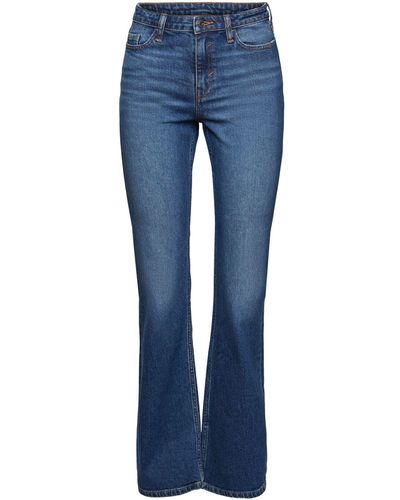 Esprit 7/8-Jeans (1-tlg) Weiteres Detail, Plain/ohne Details - Blau