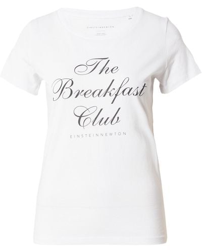 EINSTEIN & NEWTON T-shirt 'breakfast club' - Weiß