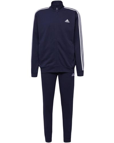 adidas Trainingsanzug 'basic 3-stripes french terry' - Blau