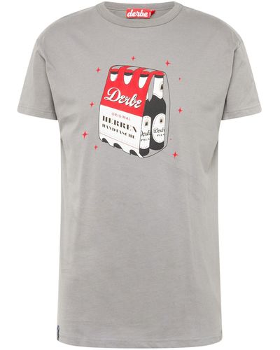 Derbe T-shirt 'herrenhandtasche' - Grau