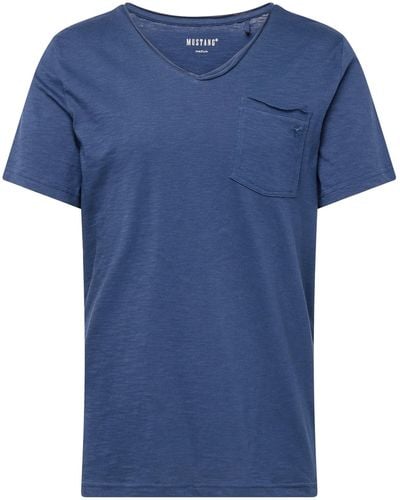 Mustang T-shirt 'allen' - Blau