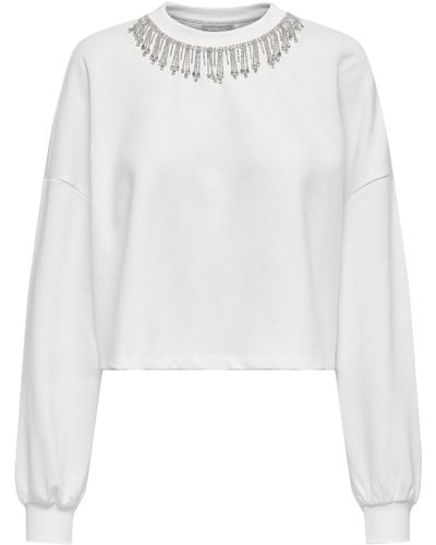 ONLY Sweatshirt 'rhine' - Weiß
