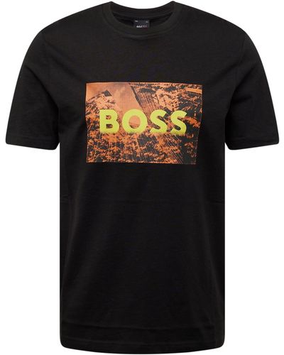 BOSS T-shirt 'te_building' - Schwarz