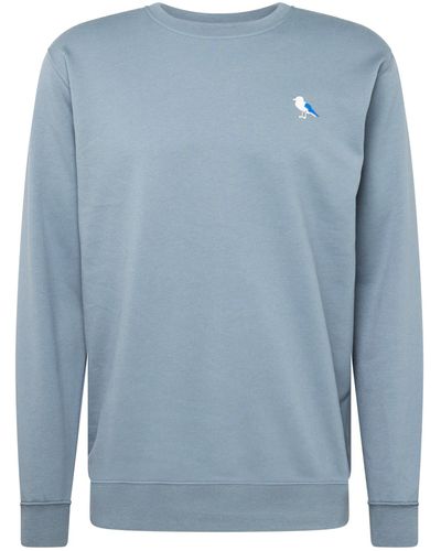 CLEPTOMANICX Sweatshirt 'embro gull' - Blau