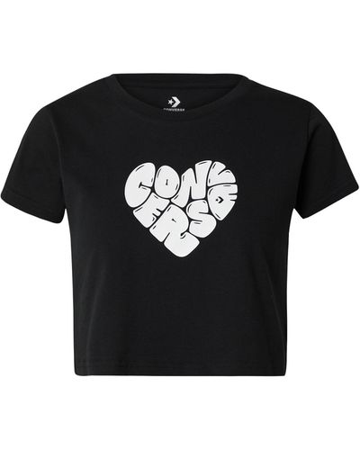 Converse T-shirt 'heart' - Schwarz