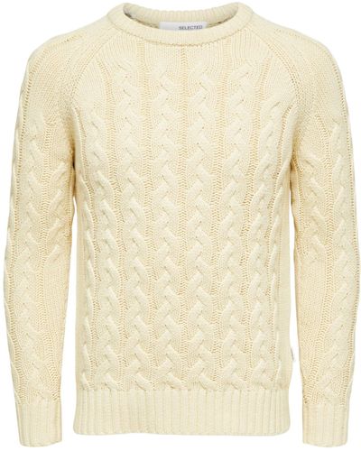 SELECTED Pullover 'bill' - Natur