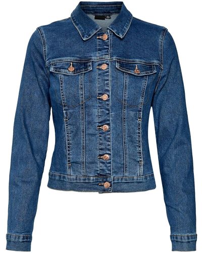 Vero Moda Jeansjacke Jeans-Jacke VmLuna Denim - Blau