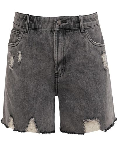 Finn Flare Jeans shorts - Grau