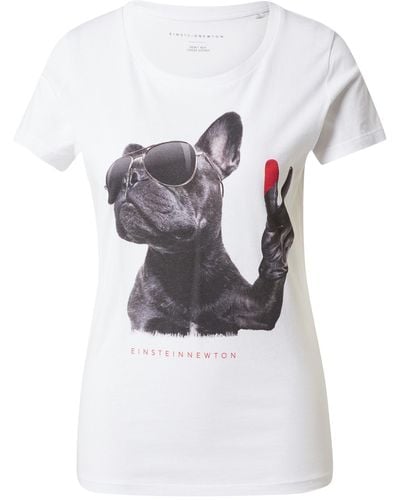 EINSTEIN & NEWTON Shirt 'peace dog' - Weiß