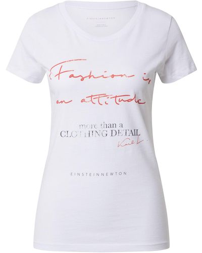 EINSTEIN & NEWTON Shirt 'attitude' - Weiß