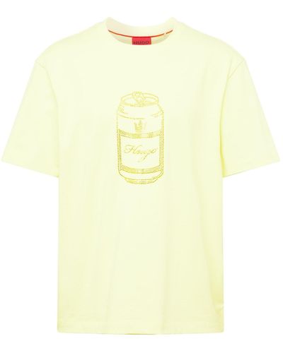 HUGO T-shirt 'deondrin' - Gelb