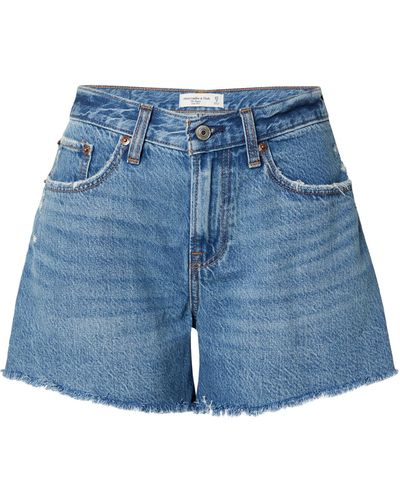 Abercrombie & Fitch Shorts 'fray' - Blau