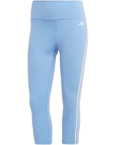 adidas Originals Sporthose 'train essentials 3-stripes high-waisted 3/4' - Blau