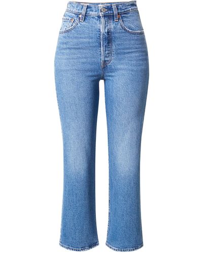 Levi's Jeans 'ribcage crop boot med indigo - worn in' - Blau
