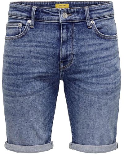 Only & Sons Shorts 'ply' - Blau