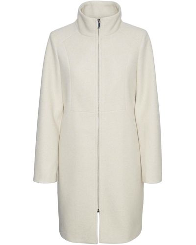 Vero Moda Kurzmantel VMPOPZIPPER COAT BOOS - Weiß