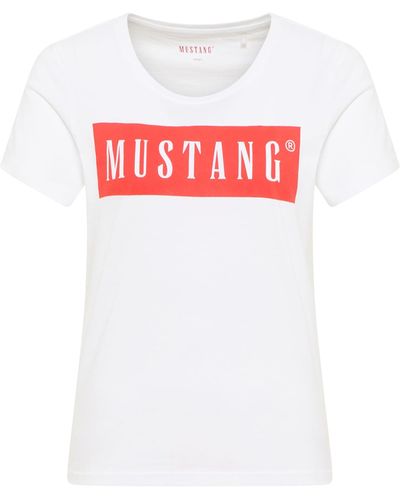 Mustang T-shirt 'alma' - Weiß