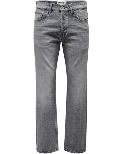 Only & Sons Jeans 'edge' - Grau