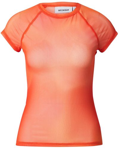 Weekday T-shirt 'sia' - Orange