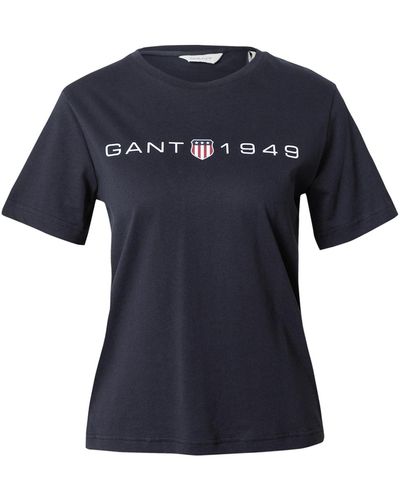 GANT T-Shirt (1-tlg) Plain/ohne Details - Blau