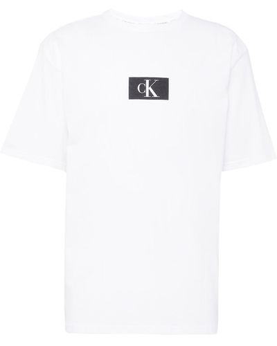 Calvin Klein Pyjamashirt - Weiß