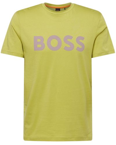BOSS T-shirt 'thinking 1' - Gelb