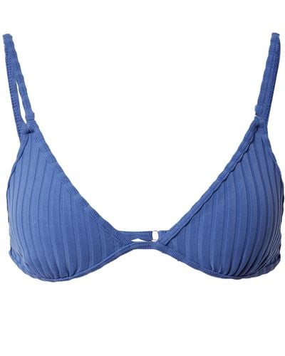 Solid & Striped Bikinitop - Blau