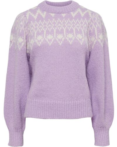 Pieces Pullover 'nyla' - Lila