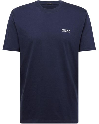 Denham T-shirt 'indigo flower' - Blau