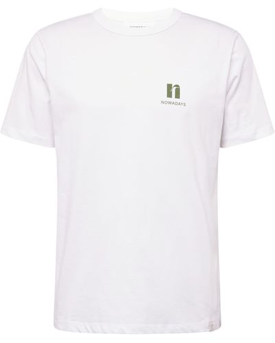 NOWADAYS T-shirt 'trÉs bien' - Weiß