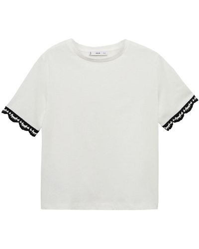 Mango T-shirt 'tagli' - Weiß