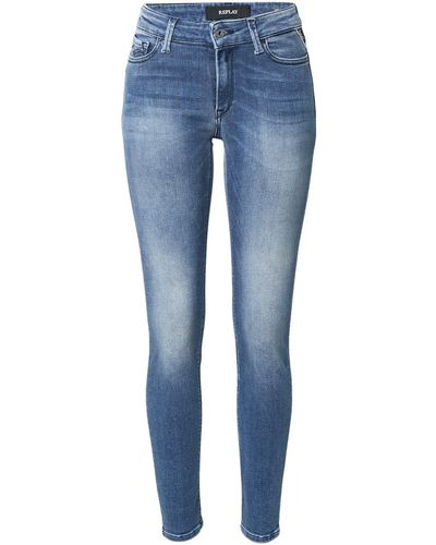 Replay Skinny-fit-Jeans Luzien (1-tlg) Weiteres Detail, Plain/ohne Details - Blau