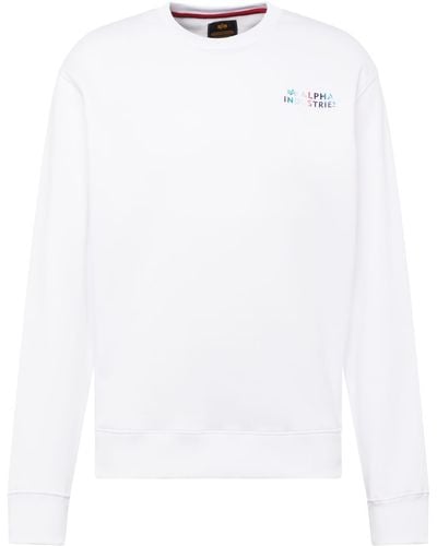 Alpha Industries Sweatshirt 'holographic' - Weiß