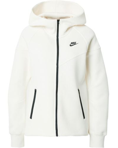 Nike Sweatjacke 'tech fleece' - Weiß